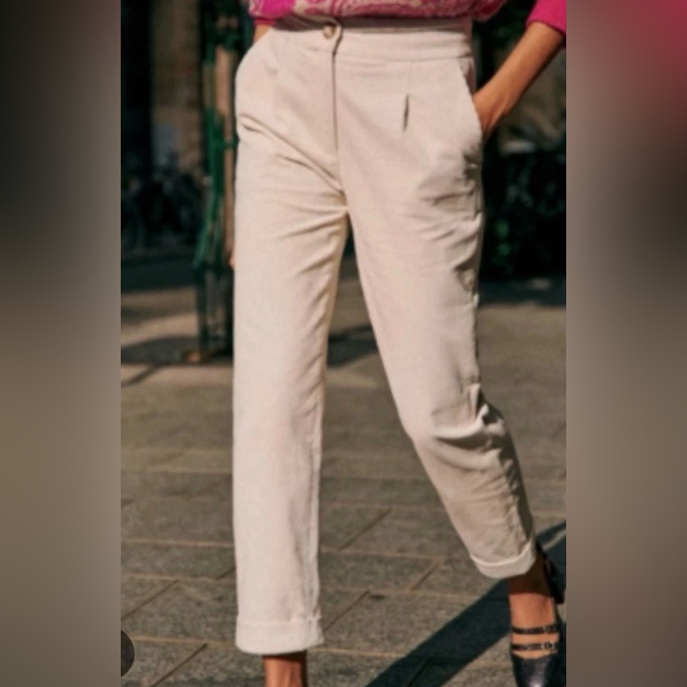 Sezane Marcel Trousers Écru Size 34/ US 2